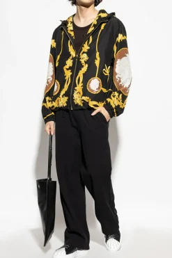Versace BLACK Jacket with Medusa Cameo print