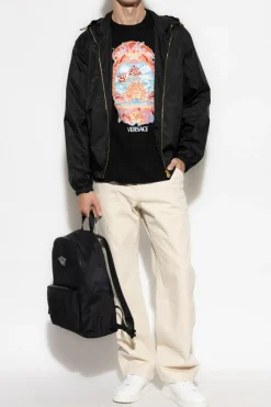 Versace BLACK Jacket with 'barocco' pattern