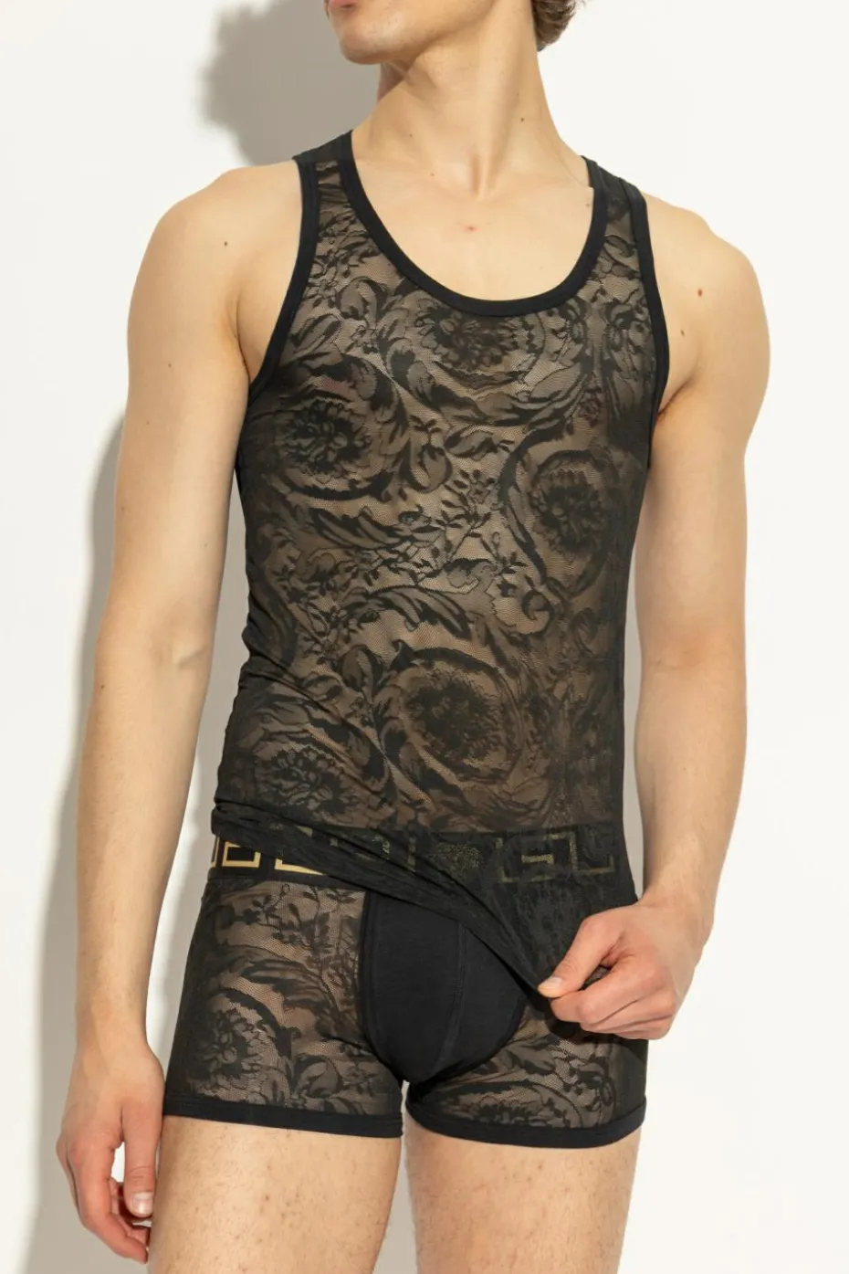 Versace BLACK Lace top