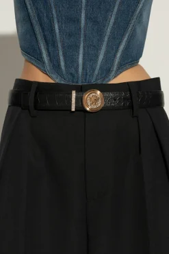 Versace BLACK Leather belt