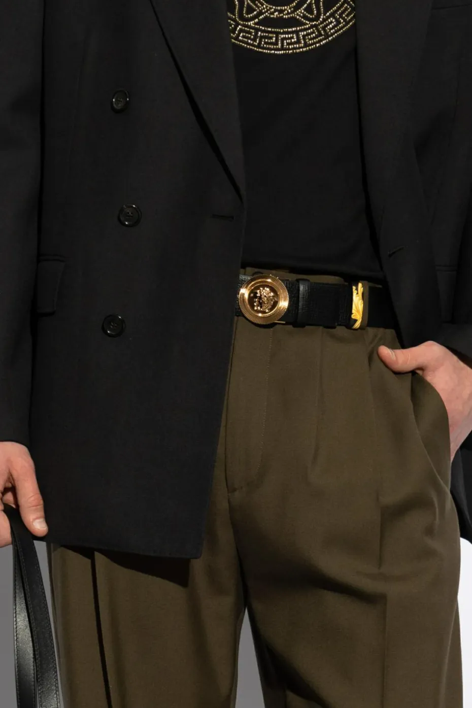 Versace BLACK Leather belt