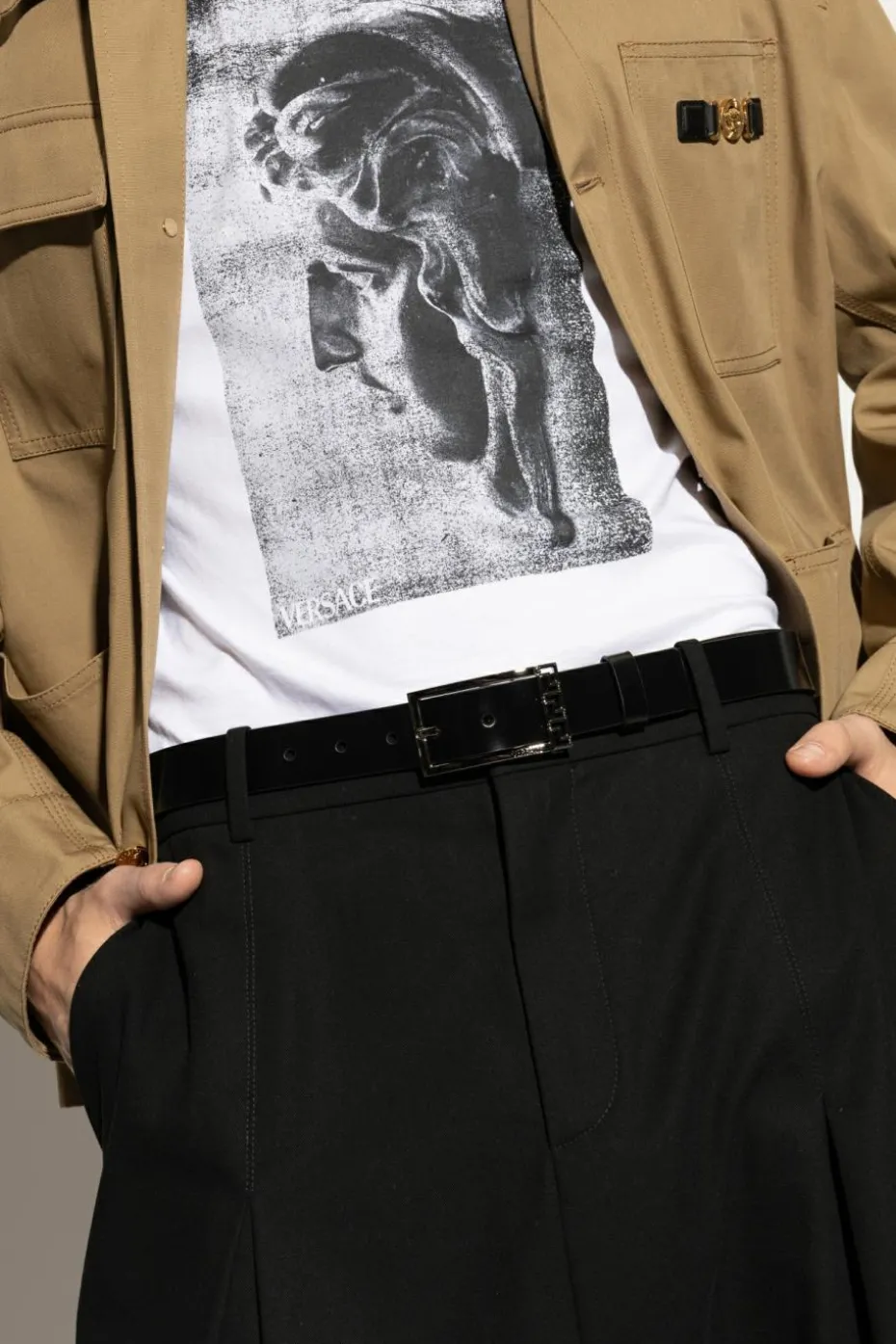 Versace BLACK Leather belt