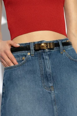 Versace BLACK Leather belt