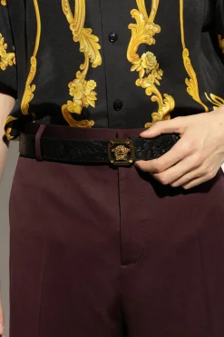 Versace BLACK Leather belt.