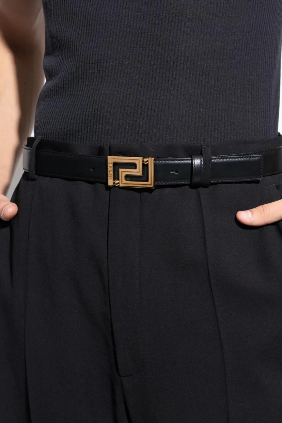 Versace BLACK Leather belt