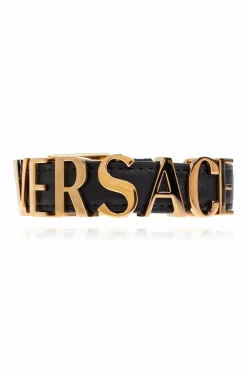 Versace BLACK Leather bracelet