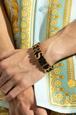 Versace BLACK Leather bracelet