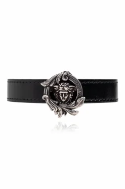 Versace BLACK Leather bracelet