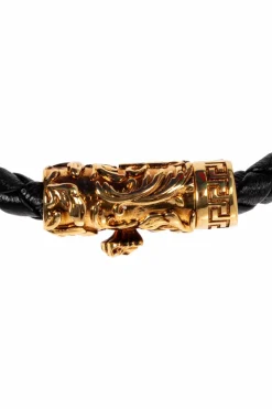 Versace BLACK Leather bracelet