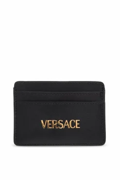 Versace BLACK Leather card holder