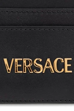 Versace BLACK Leather card holder