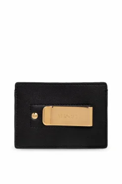 Versace BLACK Leather card holder
