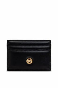 Versace BLACK Leather card holder