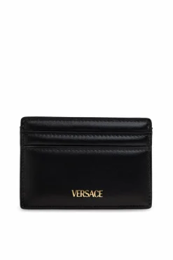 Versace BLACK Leather card holder