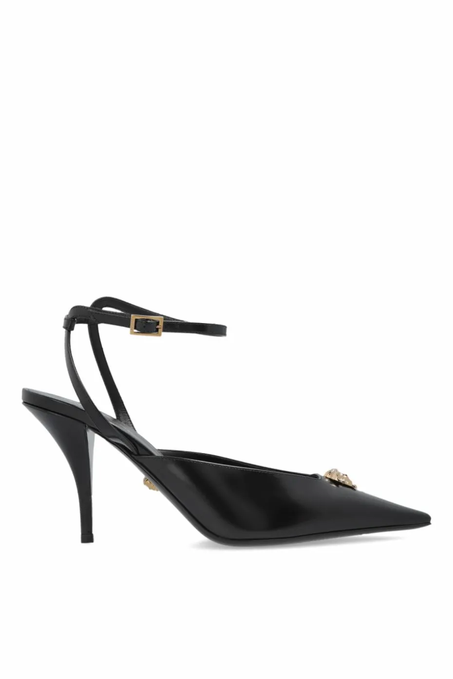 Versace BLACK Leather heeled shoes