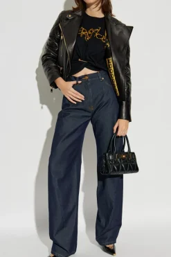 Versace BLACK Leather jacket