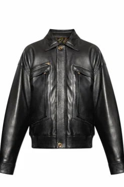 Versace BLACK Leather jacket