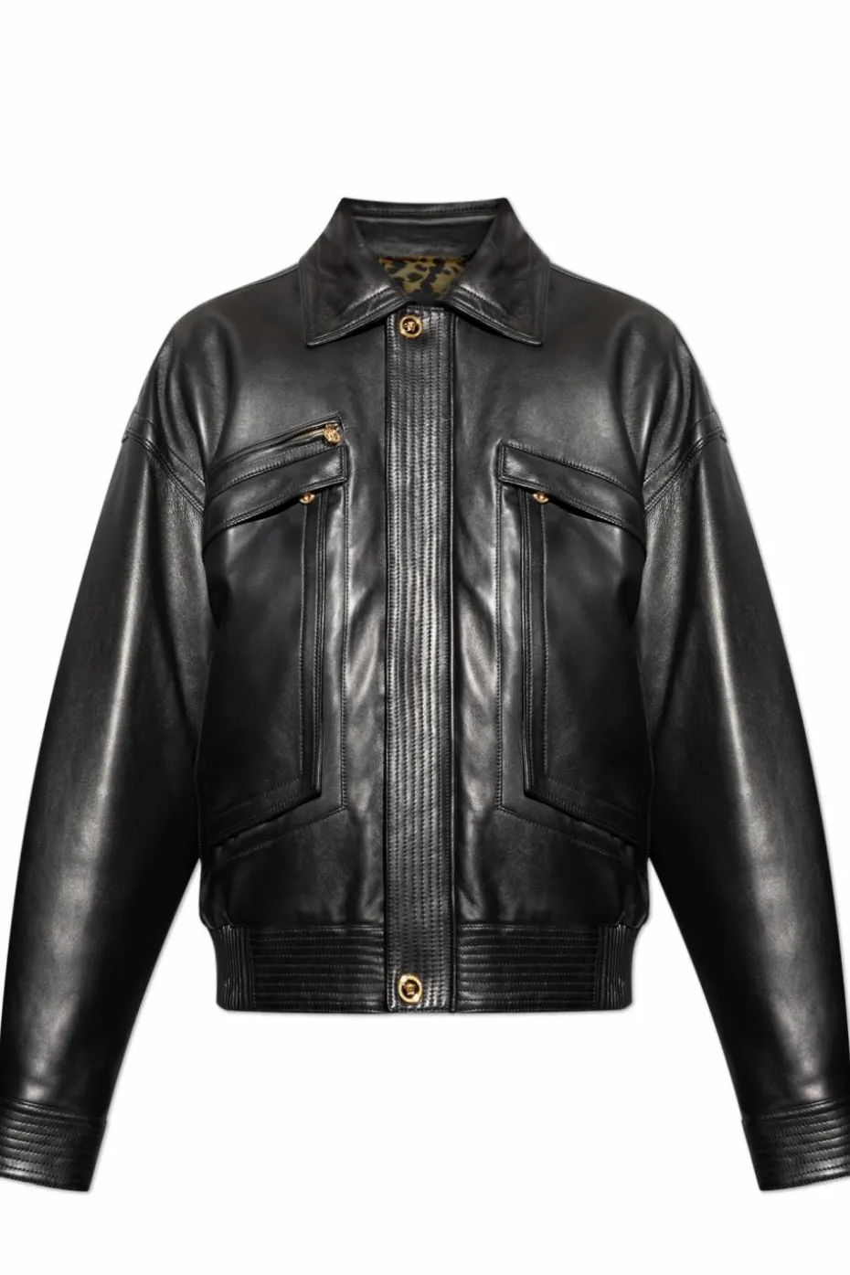 Versace BLACK Leather jacket