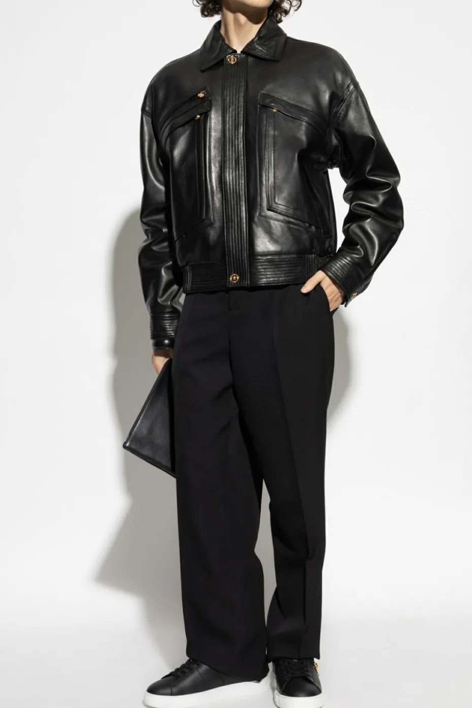 Versace BLACK Leather jacket
