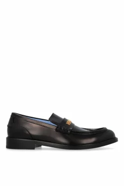 Versace BLACK Leather shoes type loafers
