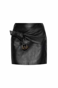 Versace BLACK Leather skirt