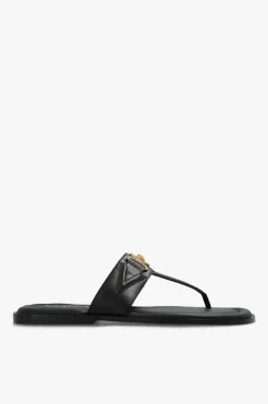 Versace BLACK Leather slides