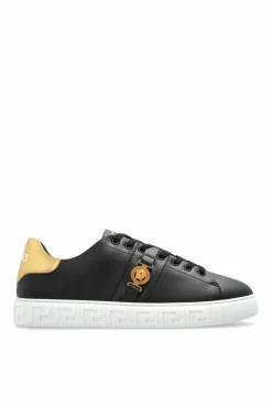 Versace BLACK Leather sports shoes