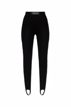 Versace BLACK Leggings with logo
