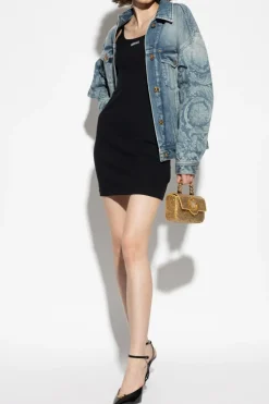 Versace BLACK Lingerie slip dress with straps
