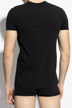 Versace BLACK Lingerie T-shirt with V-neck