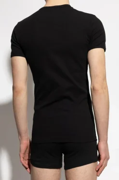 Versace BLACK Lingerie T-shirt with embroidered logo