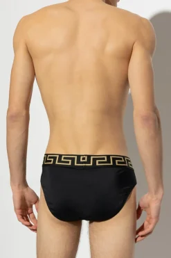 Versace BLACK Logo swim briefs
