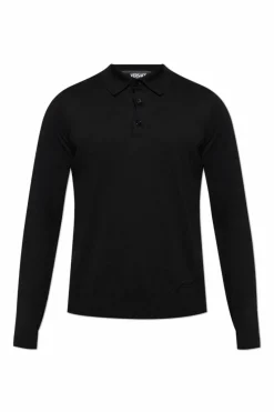 Versace BLACK Long-sleeve Polo