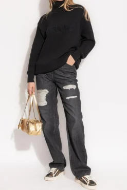 Versace BLACK Loose-fit turtleneck