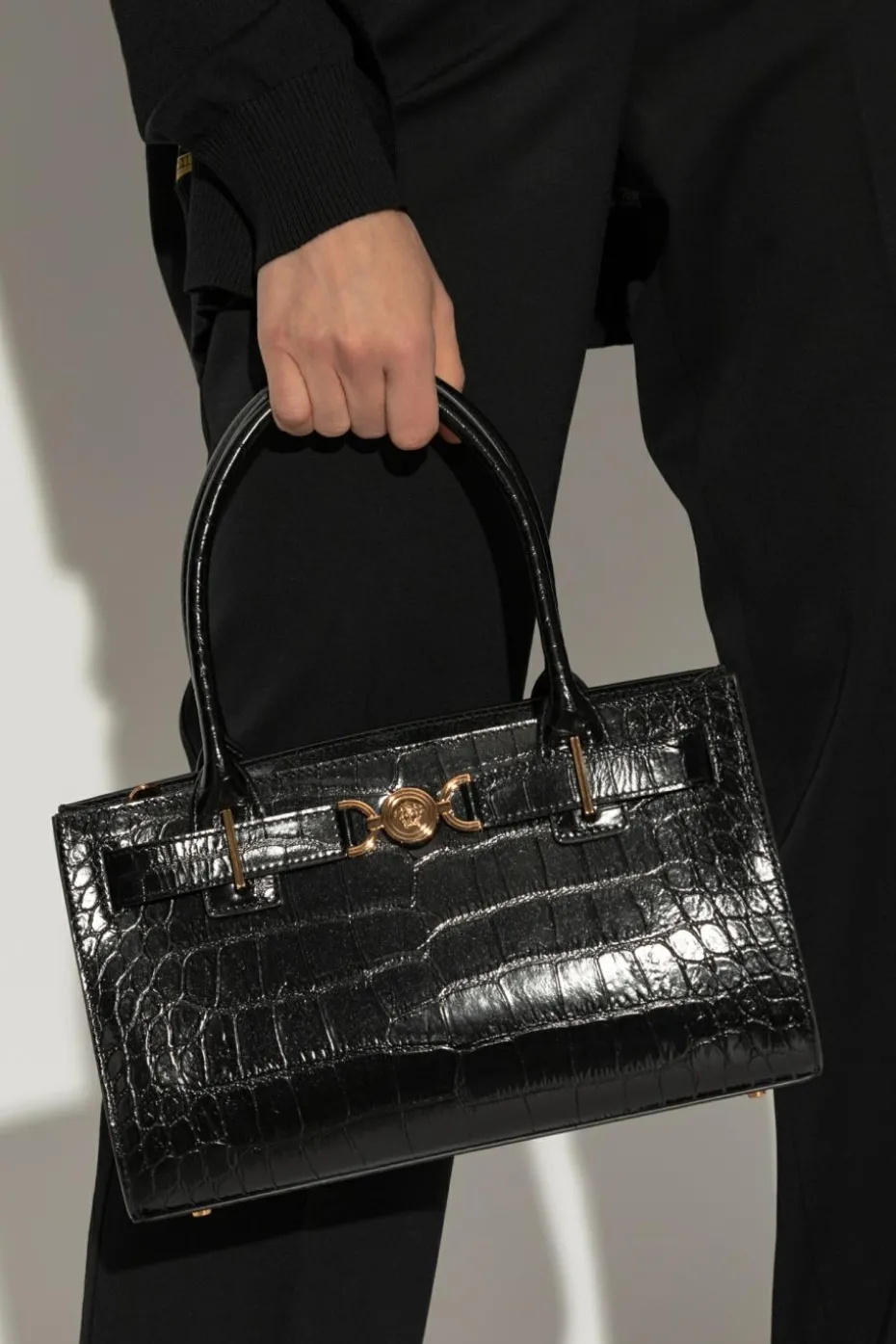 Versace BLACK ‘Medusa `95 Medium’ Shoulder Bag