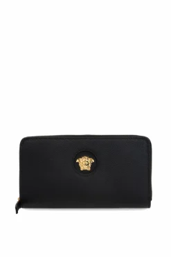 Versace BLACK Medusa head wallet