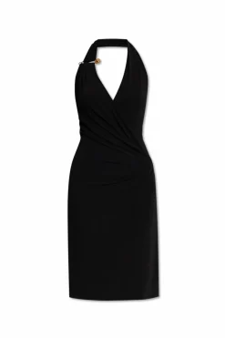 Versace BLACK Off-shoulder dress