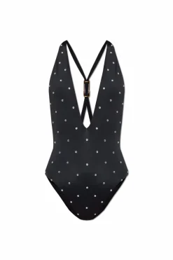 Versace BLACK One-piece swimsuit with shimmering appliqués