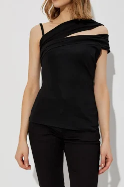 Versace BLACK One-shoulder top