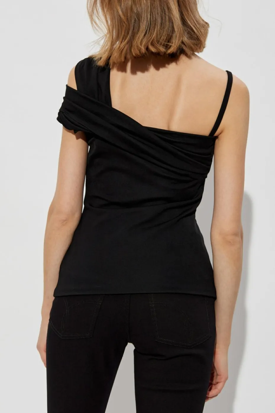 Versace BLACK One-shoulder top