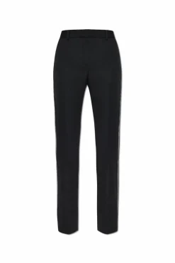 Versace BLACK Pants with Shimmering Side Stripes