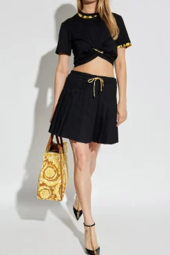 Versace BLACK Pleated skirt