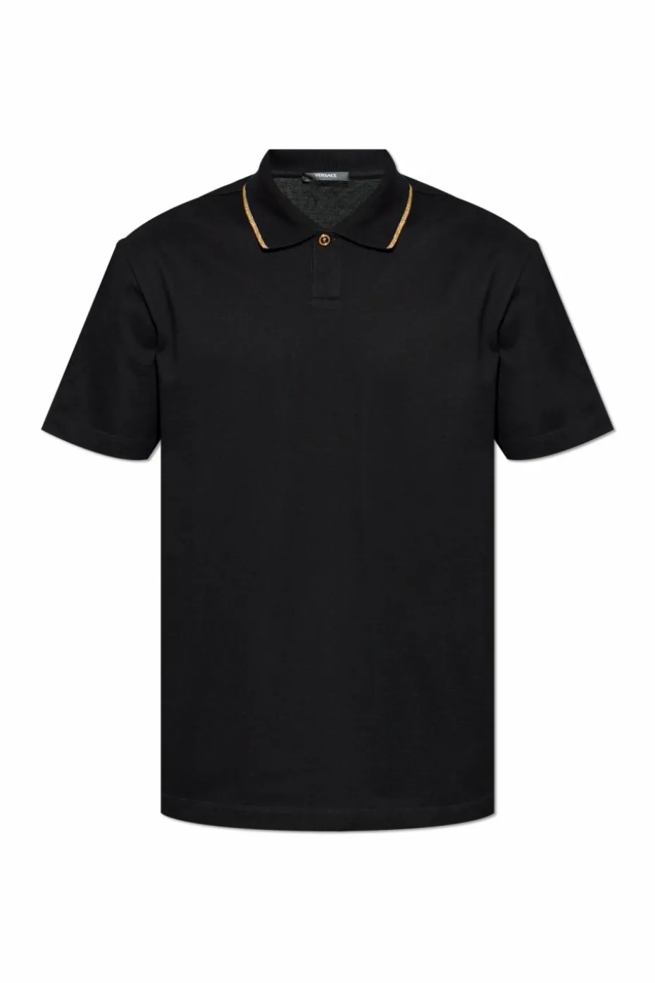 Versace BLACK Polo with Lurex thread