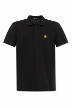 Versace BLACK Polo with logo