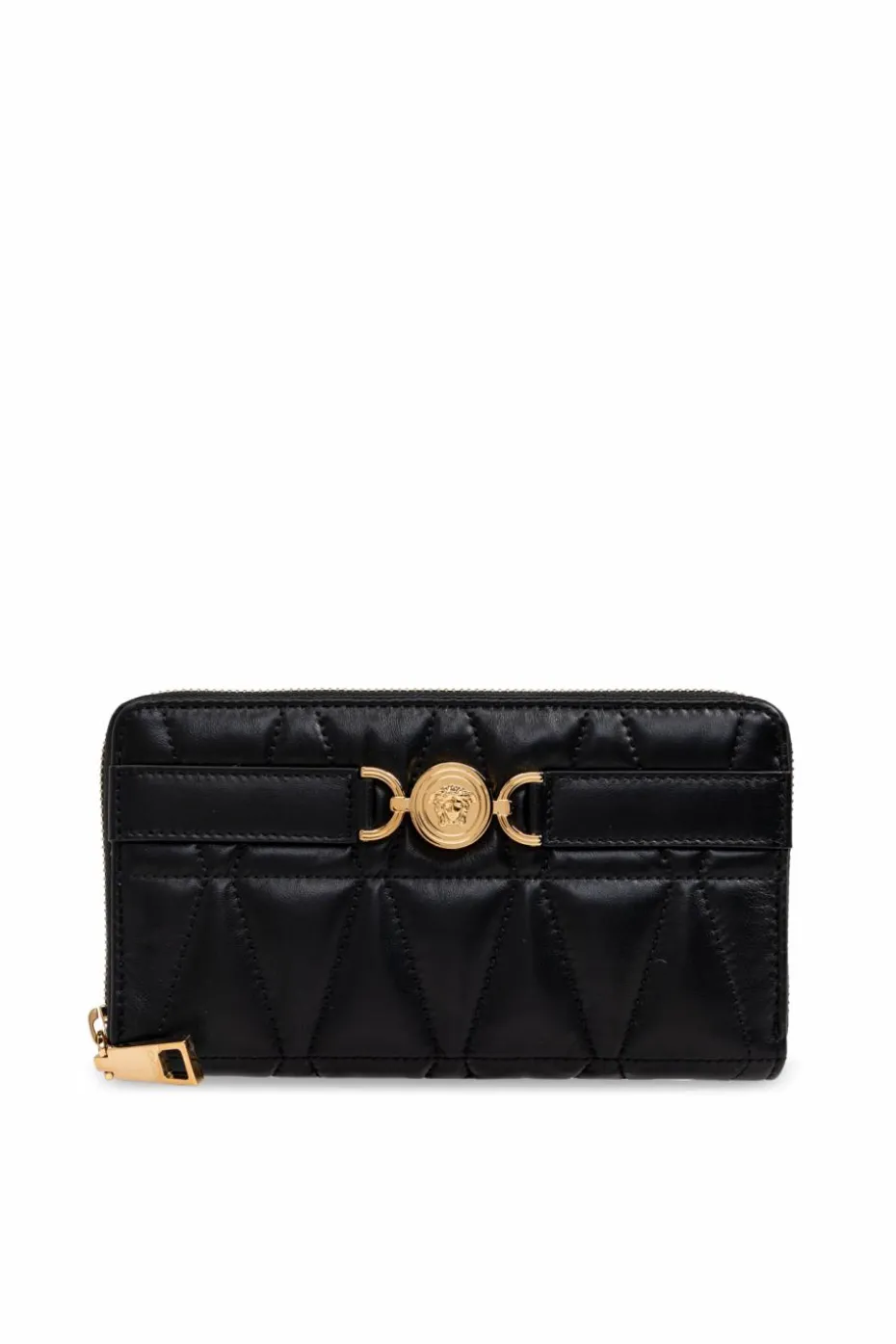 Versace BLACK Quilted Wallet