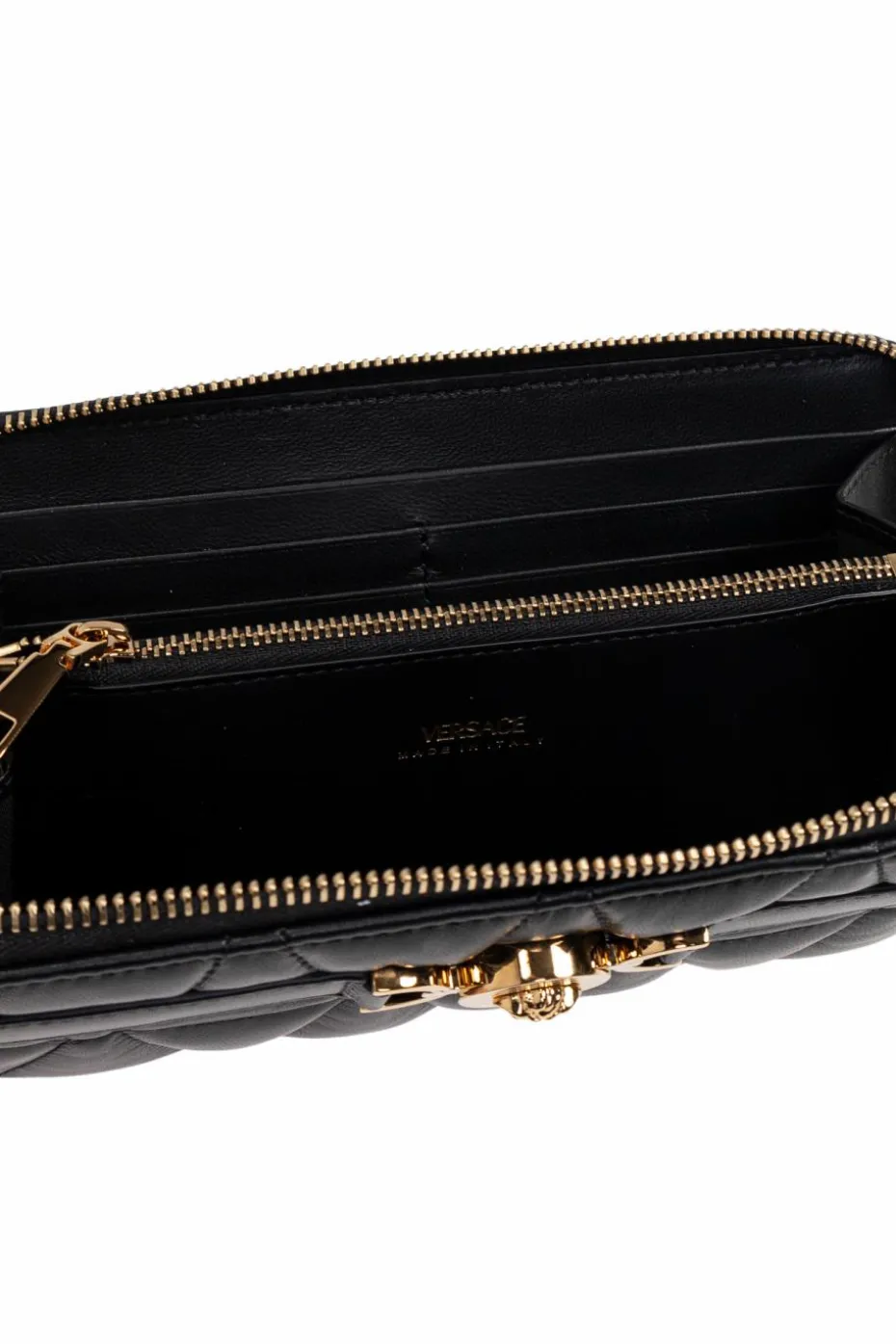 Versace BLACK Quilted Wallet
