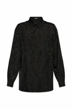 Versace BLACK Shirt with `barocco` motif