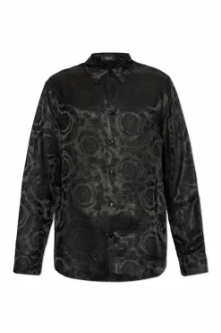 Versace BLACK Shirt with Barocco pattern