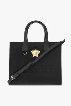 Versace BLACK Shopper bag with logo