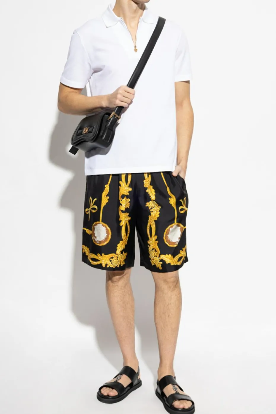 Versace BLACK Silk shorts